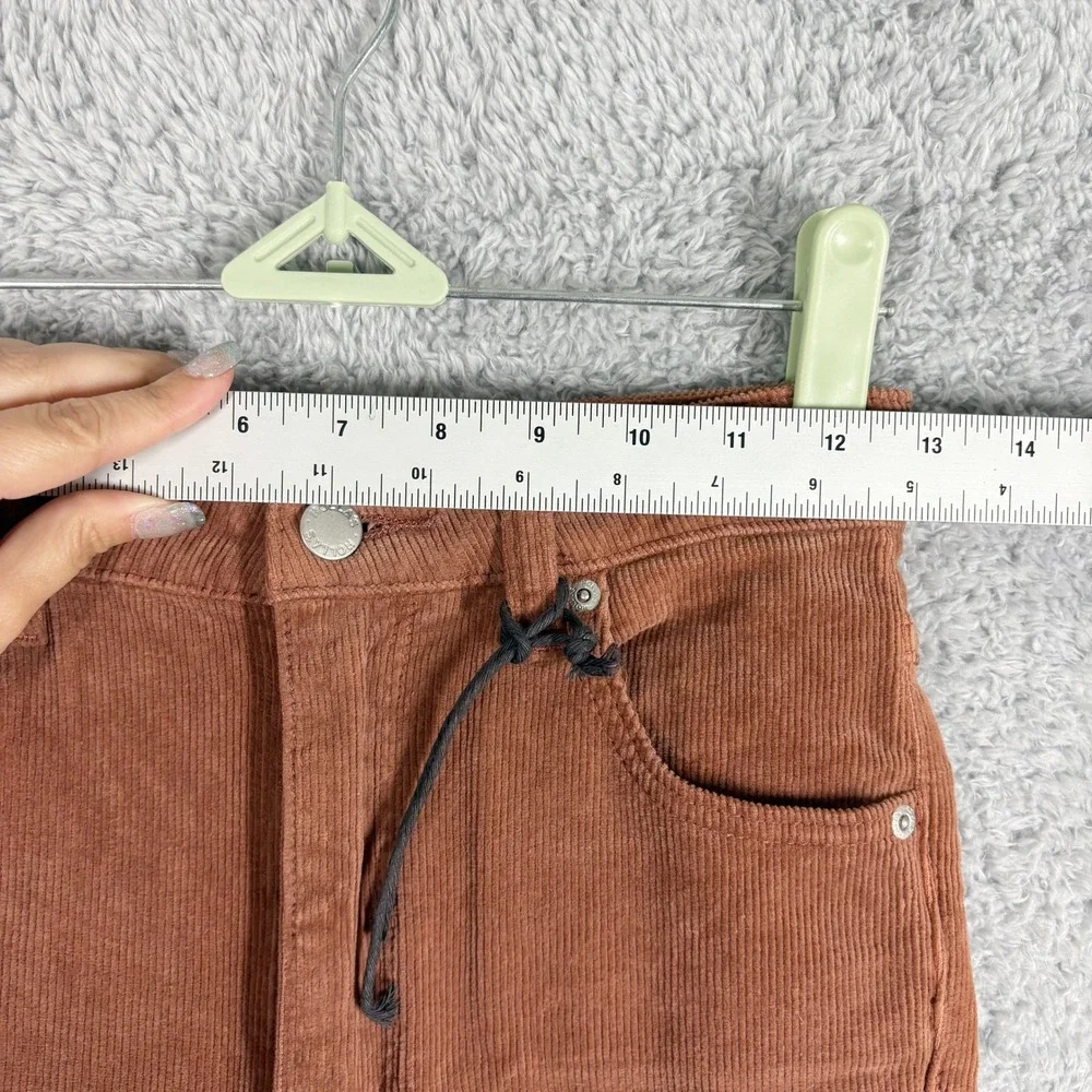 NEW Rolla's Eastcoast Flare Corduroy Pants Sz 25 Cinnamon Rust Orange‎ High Rise